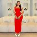 C7480 Cross-Border European And American Fashion Women's Halter Neck Rhinestone Beaded Slim Fit_ecoleips.com