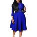 C8655 Cross-Border Trade 2026 New Women's Fashionable Elegant Round Neck Three-Quarter Sleeve Dress_ecoleips.com
