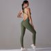 Women's Clothing New Half Zip Sleeveless Hollow Back Yoga Fitness Trousers Jumpsuit Running Jumpsuit Women_ecoleips.com