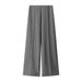 Women's Clothing Women's Style Set Soft Top With Buckle Embellishment And Ribbed Stitching On Pants For Formal & Casual For Women_ecoleips.com