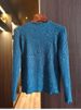 Women's Clothing Stand Collar Long Sleeve T Shirt Pleated Top_ecoleips.com