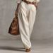 2026 New Fashionable Design, Pure Color Long-sleeved Comfortable And Breathable Shirt, Wide-leg Pants, Two-piece Set For Female White-collar_ecoleips.com