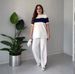 Women's Clothing Summer Round Neck Solid Color Short Sleeved Wide Leg Pants Commuter Fashion Suit_ecoleips.com