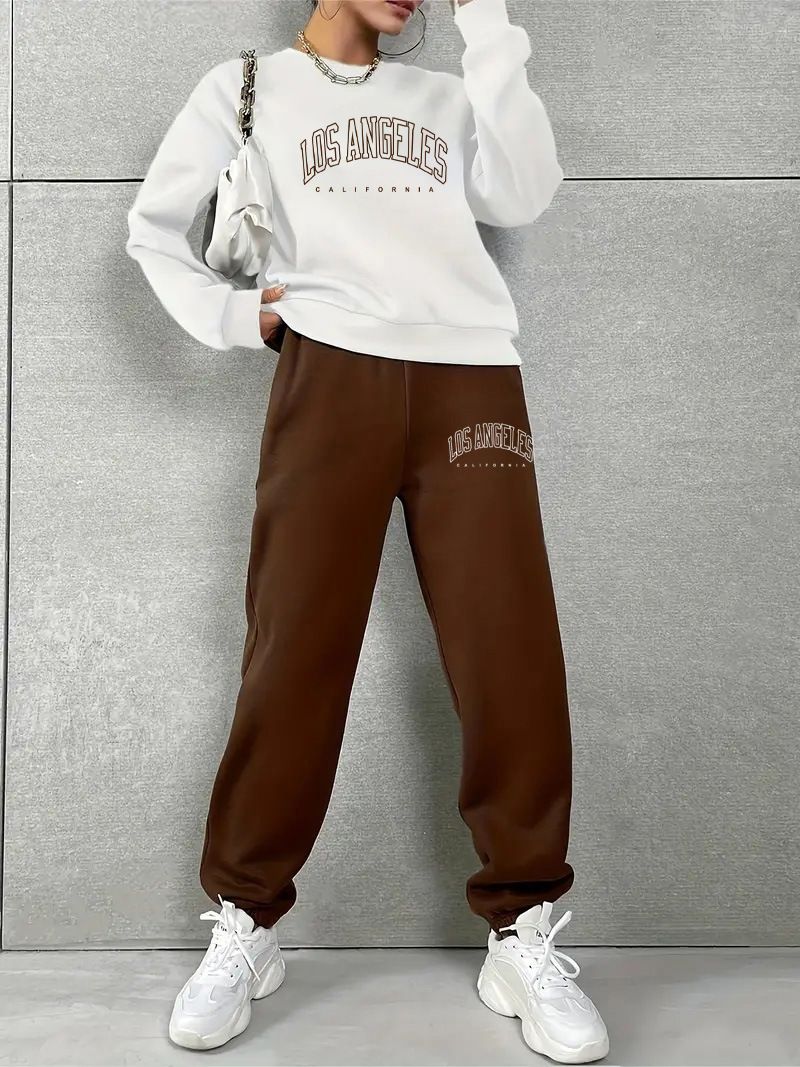 Women's Velvet Sweatshirt Fashion Round Neck A24 PrintSuit Autumn Winter New Hot Style Plus Size_ecoleips.com