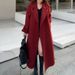 Long Loose Double-sided Woolen Coat With Lace-up Woolen Coat For Women_ecoleips.com