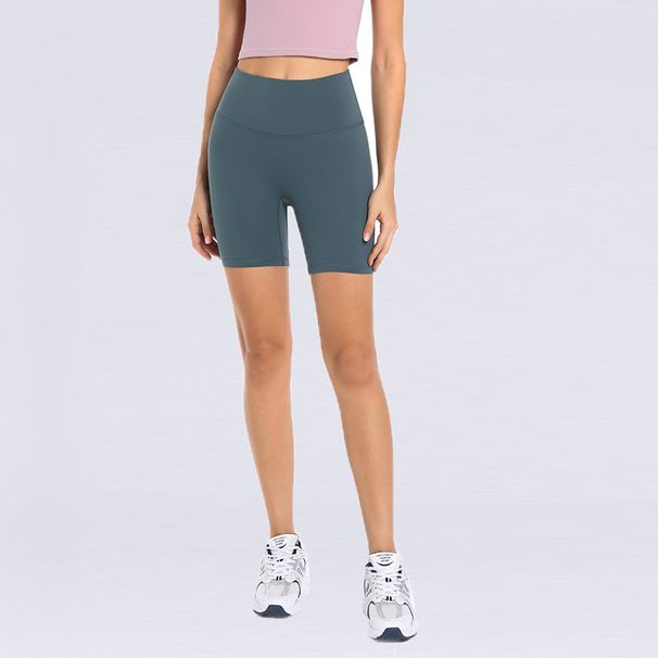 Summer New Style With No Awkward Lines, Double-Sided Brushed Yoga Shorts, Elastic Slim Fit, Outdoor Sports Quarter Pants_ecoleips.com