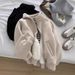 Women's Clothing Winter Small Heater! Thickened Lambskin Sweater Jacket For Women, Commuting, Warm And Casual, Stand Up Collar Zipper Cardigan_ecoleips.com