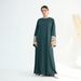 Modest Abaya Dress/Muslim Dress Women Exquisite Embroidered Abaya Dress - Traditional Long Sleeve Maxi Robe With Tribal Embroidery & Pockets_ecoleips.com