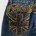 Women's Low Waisted Union Jack Embroidered Denim Mini Skirt Patterned Bodycon Sexy European American Style_ecoleips.com