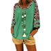 Aria Basics Aria Basics New European And American Spring/Summer Women's Leopard Print Short Sleeve 2024 Patchwork T-Shirt Top,_ecoleips.com