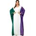 Verve 3571muslim Muslim Abaya Women's Color-Block Evening Dubai Robe Dress_ecoleips.com