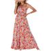 2025 Cross-Border Summer Casual Women's Bohemian Sleeveless Printed Long Layered Beach Dress_ecoleips.com