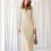 2026 Spring And Autumn Cross Border New Women's Clothing Sexy Hot Girl Long Sleeve Twisted Fold Dress Long Skirt Female_ecoleips.com