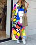 2026 Women Long Sleeve Printed Shirt Dress, Positioning Floral Casual Long Dress_ecoleips.com