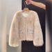 Autumn And Winter Short Coat Women's New Mao Mao Top Women's Clothing_ecoleips.com