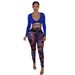 YD8538-D12 Special Offer No Returns Or Exchanges Women's Fashion Sexy Mesh Printed Two-Piece Set_ecoleips.com