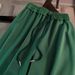 Women's Clothing Green Casual Sports Suit For Women Autumn Trendy Loose Hooded Sweatshirt Wide Leg Pants Two Piece Suit_ecoleips.com