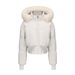 Women's Clothing Warm Cotton Puffer Jacket With Faux Fur Hood - Stylish Winter Coat For Streetwear & Casual Outfits (Black, White-Grey, Brown)_ecoleips.com