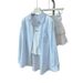 Women's Textured Thin Sunscreen Shirt Loose Fit Casual Long Sleeved Top Versatile Sweet Niche Style_ecoleips.com