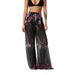 Women's High-Waisted Flowy Chiffon Pants – Sexy & Comfortable Wide-Leg Lounge Pants For Summer – Trendy Print & Lightweight Fabric_ecoleips.com