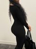 Women's Elegant Low-Cut Round Neck Long Dress_ecoleips.com