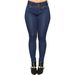 Women's Clothing High Waist Skinny Jeans - French Style Stretch Denim Pants For Slim Fit & Lifting Buttocks (Available In Blue Black, Dark Blue)_ecoleips.com
