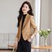 Red Women's Petite Fit Suit Jacket High End Autumn Winter Collection Goddess Style For Spring_ecoleips.com