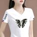 Women's Clothing T-Shirt Short Sleeve Slim Fit Versatile Plus Size Clearance Sale Half Sleeve Top_ecoleips.com