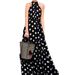 Women's Clothing Halter Neck Dress Black And White Polka Dot Print Fashion Dress Sleeveless Slim Fit Fashion Temperament_ecoleips.com