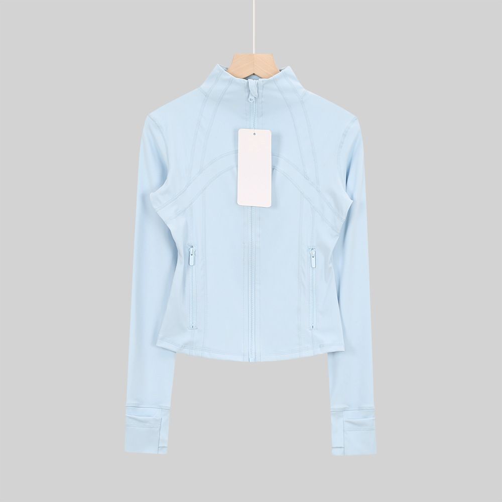 LU Women's Short Sports Stand Collar Jacket Slim Fit Running Fitness Pilates Yoga Clothing_ecoleips.com