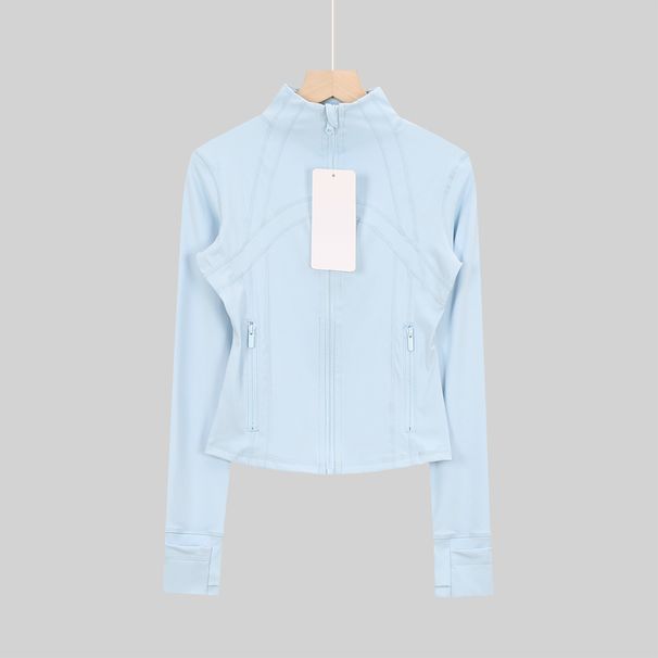 LU Women's Short Sports Stand Collar Jacket Slim Fit Running Fitness Pilates Yoga Clothing_ecoleips.com