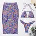 Women’s Clothing new sexy bikini Bikini long gauze skirt three piece swimsuit_ecoleips.com