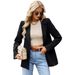Short-sleeved Casual Blazer 2025 Winter Versatile Jacket Professional Formal Women's Suit With Patchwork Design_ecoleips.com