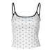Summer New Arrival Women's Slim Fit Polka Dot Print Camisole Top American Style Spicy Fashionable And Versatile_ecoleips.com