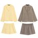 2025 Spring New Women's Small Blazer Jacket Mid-Waist Shorts Fashion Casual Set_ecoleips.com