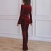 Korean Velvet Blazer & Pants Set - Women's Autumn Winter Office & Party Outfit (Burgundy/Black, S/M/L/XL)_ecoleips.com
