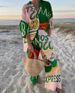 Women's Clothing Fashion Printed Leisure Vacation Style Suit _ecoleips.com