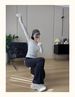 Women's Clothing Women's High-Waisted Slimming Zipper Ribbed Flared Pants With Slits Casual Long Trousers For Outerwear_ecoleips.com