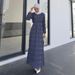 Muslim Women's Wear Middle Eastern Malay Robe Export Fashion Ethnic Style Chiffon Pleated Dress_ecoleips.com