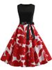 Women Summer Casual Polka Dot Dress Elegant Retro Vintage 50s 60s Sleeveless Party Dresses Vestidos_ecoleips.com