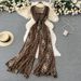 Women's Clothing Ins Goddess Temperament Square Collar Sleeveless Jumpsuit Summer New Style Waist Slimming Loose Wide Leg Pants_ecoleips.com