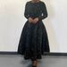 Women's Clothing Sparkle & Shine: Elegant Round-Neck Long Sleeve Sequin High-Waist Midi Dress | Glamorous A-Line Formal Gown_ecoleips.com
