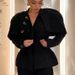 Women's Clothing Women’s Elegant Tweed Blazer – Classic Black & White Slim-Fit Jacket (S-L)_ecoleips.com