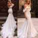 Women's Clothing Summer New One Shoulder Wedding Dress Fishtail Lace Trailing Wedding Dress_ecoleips.com
