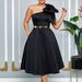 Women's Clothing Pure Color Sexy Dress Banquet Dress_ecoleips.com