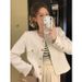 Inspired Winter Jacket For Women – Thickened Short Coat With Polished Buttons & Princess Sleeves (S-XXL, Black/White)_ecoleips.com
