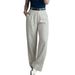 Women's High-Waisted Double Pleated Textured Wide Leg Pants Casual Vacation Style Spring/Summer Clothing_ecoleips.com