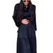 Women's Clothing New Fashion Suit Mercerized Neckline Tie Long Sleeve Pullover Big Swing Cake Skirt_ecoleips.com