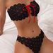 Women's Strapless High-Waisted Bikini European American Style Two Piece Swimsuit Sexy Tie-Up Clothing_ecoleips.com