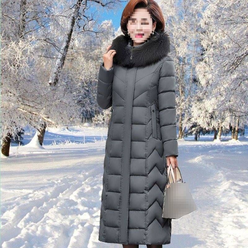 Women's Winter Coat Long Padded Jacket Plus Size Warm Thickened Down Alternative Overcoat For Ladies_ecoleips.com